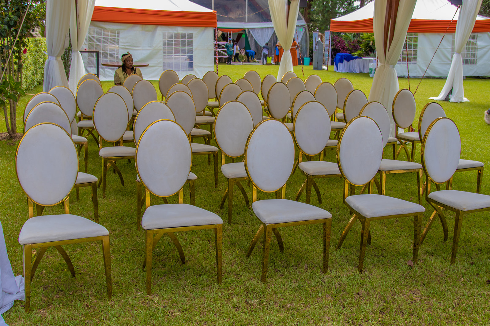 Chef garnishing a dish